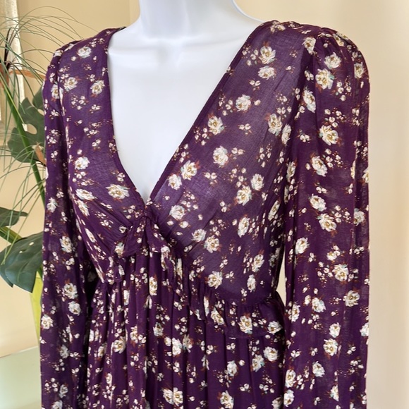 Zara Purple Floral Dress - Picture 3 of 12